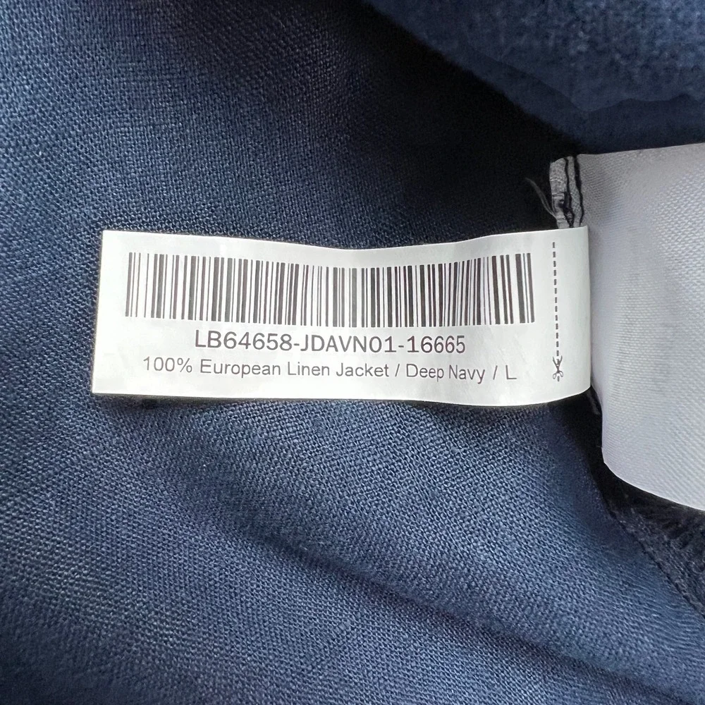Quince European Linen Jacket and Pants Set Womens Large Navy Blue Minimalist Lux
